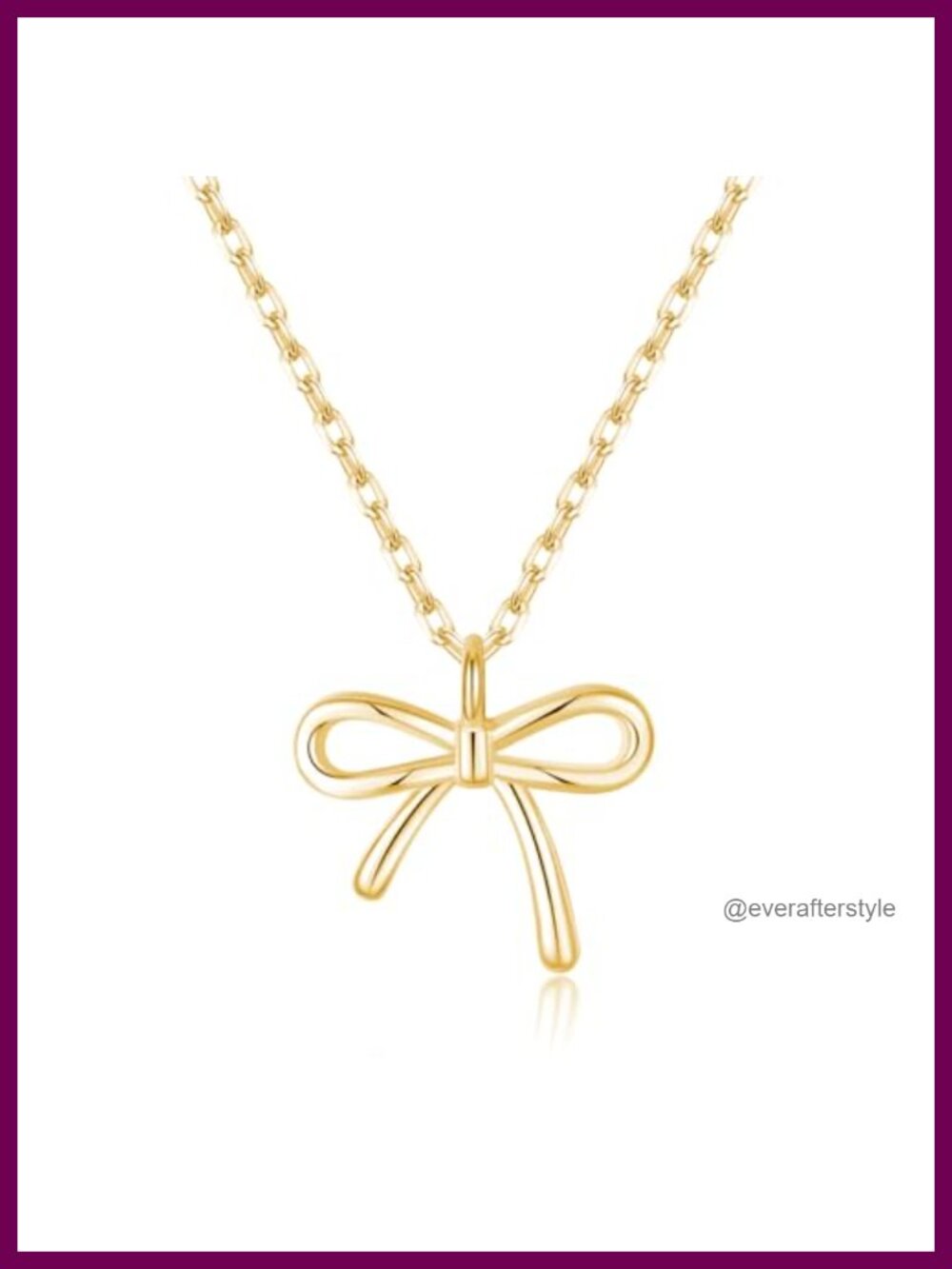925 Sterling Silver Bow Choker Necklace 18K Gold Plated Simple Bowknot Pendant